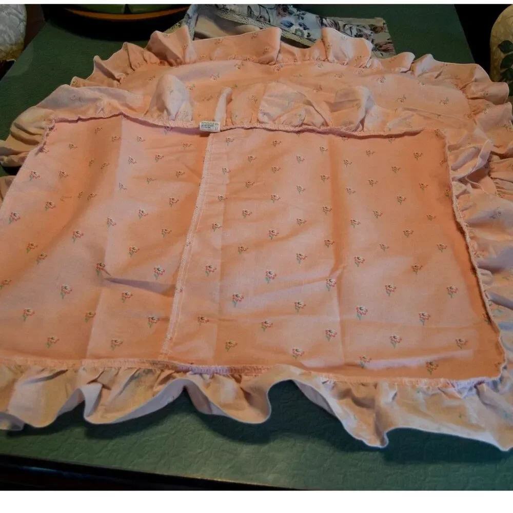 Vintage Peter Rabbit Ruffled Pillow Shams Cannon USA Cottagecore Pink Pair